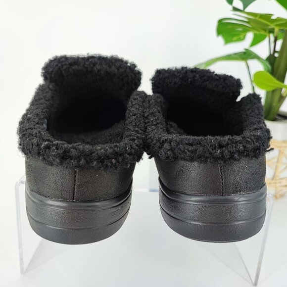 Skechers Woman’s Black Faux Serpa Cozy Camper Fleece Clog Shoes Size 8.5 - Picture 3 of 9